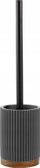 Furçë WC Grey Acacia, polirezine dhe dru akacie, 10x37 cm, gri