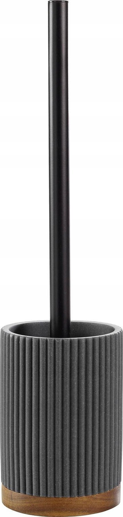 Furçë WC Grey Acacia, polirezine dhe dru akacie, 10x37 cm, gri