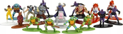 Set figurina metali Jada Toys Turtles Nanofigs Wave 1, 18 copë, shumëngjyrëshe