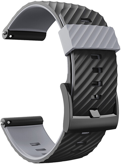Rrip silikoni 4wrist për Suunto 7, Suunto 9, 9 Baro dhe Spartan Sport, i hirtë/zi