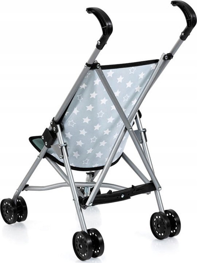 Karrucë lodër për kukulla Bayer Buggy Umbrella, palosëse, me rrip sigurie, jeshile me yje