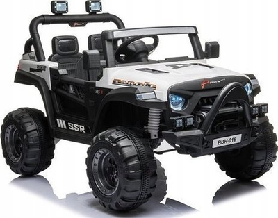 Makine elektrike për kalamoj Lean Cars BBH-016, bateri 12V, me pult 2.4G, e bardhë