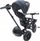 Tricikletë për kalamaj PRO550, rrota 25cm, sedilje 40cm, e zezë