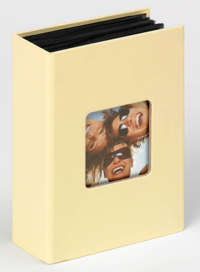 Album foto Walther Fun MA357H, për 100 foto 10x15 cm, faqe të zeza, krem