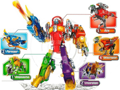 Lodër dinosauri armë me shigjeta Leantoys Dinobots Blaster, që shndërrohet 2 në 1, me shigjeta shkumë, e kuqe