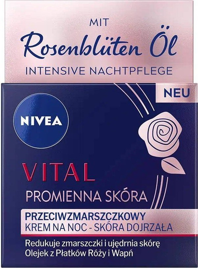 Krem nate kundër rrudhave Nivea Vital Radiant Skin, 50ml