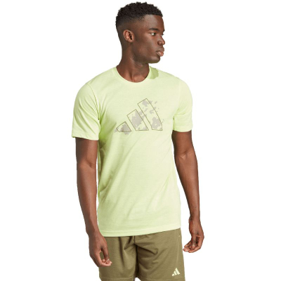 Bluzë sportive adidas Trail Essentials Graphic M IJ9602, teknologji Aeroready, poliester i ricikluar, e gjelbër