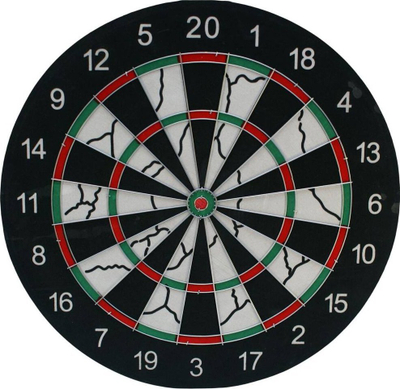 Target darti Enero 6877, me dy anë, diametër 45 cm, shumëngjyrësh