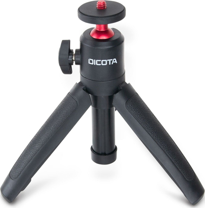 Tripod për kamera aksioni DICOTA D32049, i vogël, lartësi 24.5 cm, i zi me të kuqe