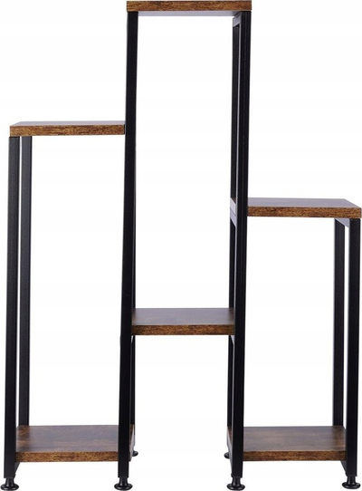 Stendë për bimë Vilde, 6 nivele, 70 cm, metal dhe MDF, e zezë