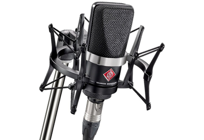 Mikrofon kondensator Neumann 008657, diafragmë e madhe, me shockmount, i zi