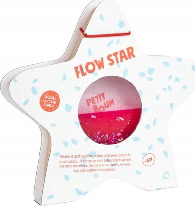 Lodër sensoriale Petit Boum Flow Star Nebula, dru, 18 cm, rozë
