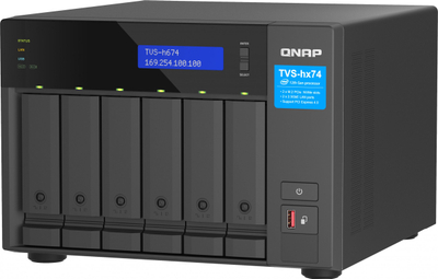 Server skedarësh QNAP TVS-h674T-i5-32G, Intel Core i5-12400, 32GB RAM DDR4, gri