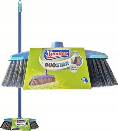 Fshesë dyshemeje Spontex Duostar, me bisht 120cm, me mbrojtëse, blu