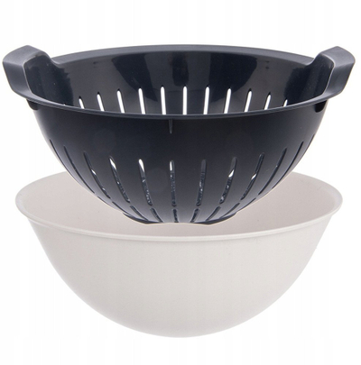 Сет сад и цедалка Colander Bowl, 3L, пластика, бела