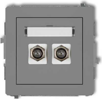 Prizë antene Karlik Deco 27DGF-2, dyfishe Type F, gri mat