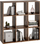 Raft librash FMD Standing Shelf, me 9 ndarje, chipboard i veshur me melaminë, dru stil i vjetër
