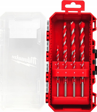 Set shirboresh për beton Milwaukee Premium, 8 copë, 4 12 mm, me kuti PACKOUT