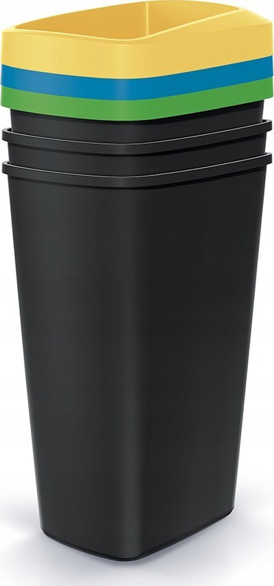 Kosh mbeturinash COMPACTA Q SET, 3x45L, plastik, gri