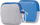 Çantë tualeti PIXIE CREW Pixie Zipper Pouch, panel silikoni me pixela, gri me panel blu
