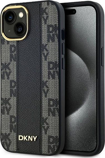 Mbulesë telefoni Guess Hardcase për iPhone 14 Plus dhe 15 Plus, lëkurë eco me MagSafe, bezhë