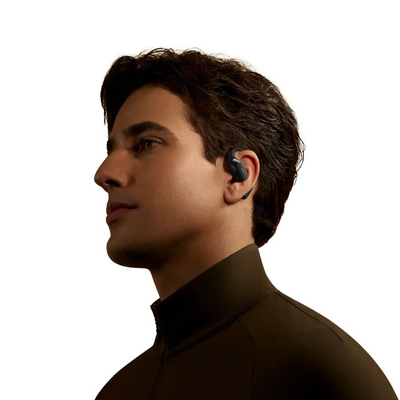 Безжични слушалки Shokz OpenFit 2+, отворен тип, отпорни на вода, црни