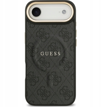 Kapak Guess Hardcase 4G Classic MagSafe, për iPhone 17 Air, lëkurë eco, i zi