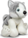 Lodër pelushi Animigos Husky World of Nature, 28 cm, gri me të bardhë
