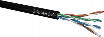 Kabllo rrjeti Solarix SXKD-5E-UTP-PE, Cat5E, 100m, e zezë