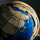 Дрвен 3D пиел Robotime The Globe, ротирачки глобус, модел со таен фиока, природно сина