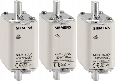 Siguresë NH000 Siemens 3NA3803, 10A, 500V gG, pa izolim
