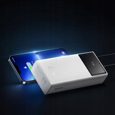 Karikues portativ Baseus EnerFill FP41, 30000mAh, 22.5W, i bardhë