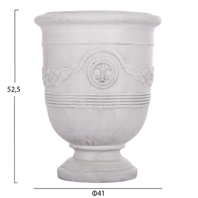 Set vazo dekorative Gardener HM4729, 3 copa, FiberClay, e bardhë