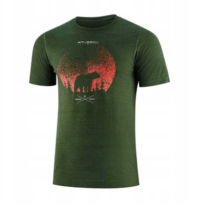 Термоактивна блуза Brubeck Outdoor Wool Pro, волна Merino, темно зелена