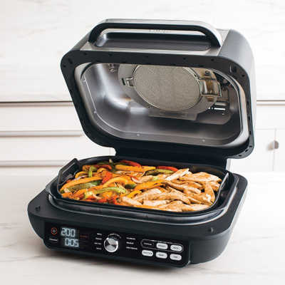 Grill elektrik Ninja AG651EU, 7 programe, sipërfaqe qeramike, gri