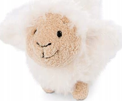 Lodër pelushi Sheepmila, dele 12cm, super e butë, e bardhë