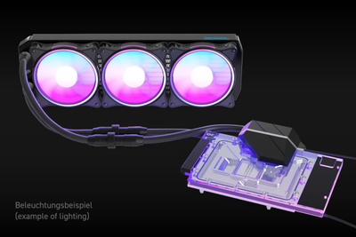 Ftohës uji për GPU Alphacool Eiswolf 2, 360mm AIO, RGB, i zi