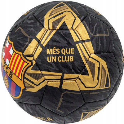 Top futbolli FC Barcelona Lightning, madhësia 5, PVC, i artë e zi