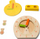 Едукативна игра BS Toys Clock, дрвен часовник 18.5 x 20 cm, 32 делови, шарен