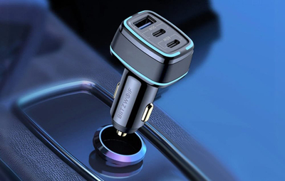Полнач за автомобил BlitzWolf BW-BC4, 115W, 3 USB PD порти, црн