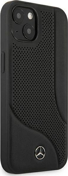 Kapak telefoni Mercedes MEHCP13SCDOBK për iPhone 13 Mini 5.4", lëkurë, i zi