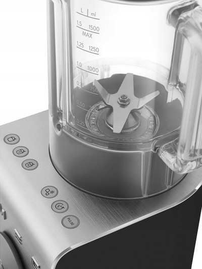 Blender me gotë Smeg BLC01BLMEU, 1400W, 9 shpejtësi, i zi