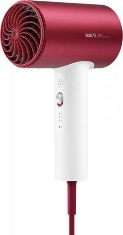 Tharëse flokësh Soocas H5, 1800W, e kuqe