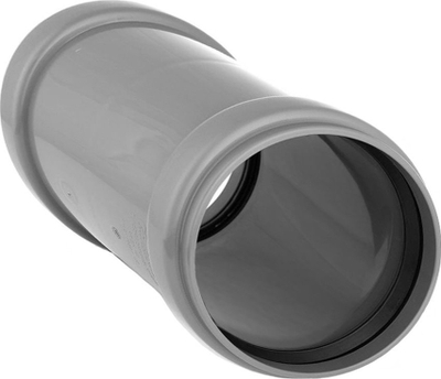 Kapak lidhës me dy presa Magnaplast HTplus 40 mm, për ujëra të zeza, gri
