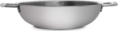 Tigan wok Orion Cookcell, 28 cm, sipërfaqe që s’ngjit, argjendtë
