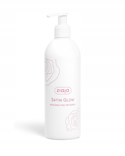 Qumësht dushi Ziaja Satin Glow, efekt shkëlqimi, 390ml, i bardhë