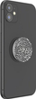 Mbajtëse telefoni PopSockets PlantCore Translucent Black Leopard, me ngjitës, me dizajn leopard, gri me të zezë