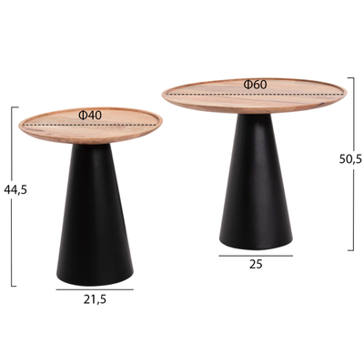 Set tavolina për kafe Riff Φ60&Φ40cm (HM9997)