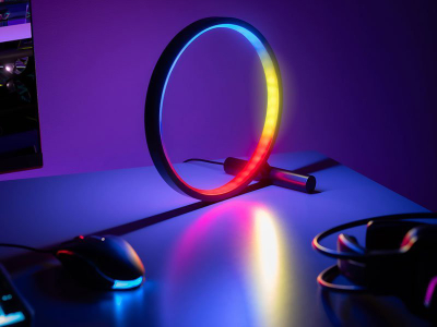 Lampë dekorative Tracer Ambience Smart Circle, RGB, Smart WiFi, e zezë