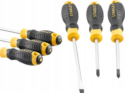 Set kaçavidash Stanley STHT16168-0, 3 copë, Cushion Grip, çelik kromi